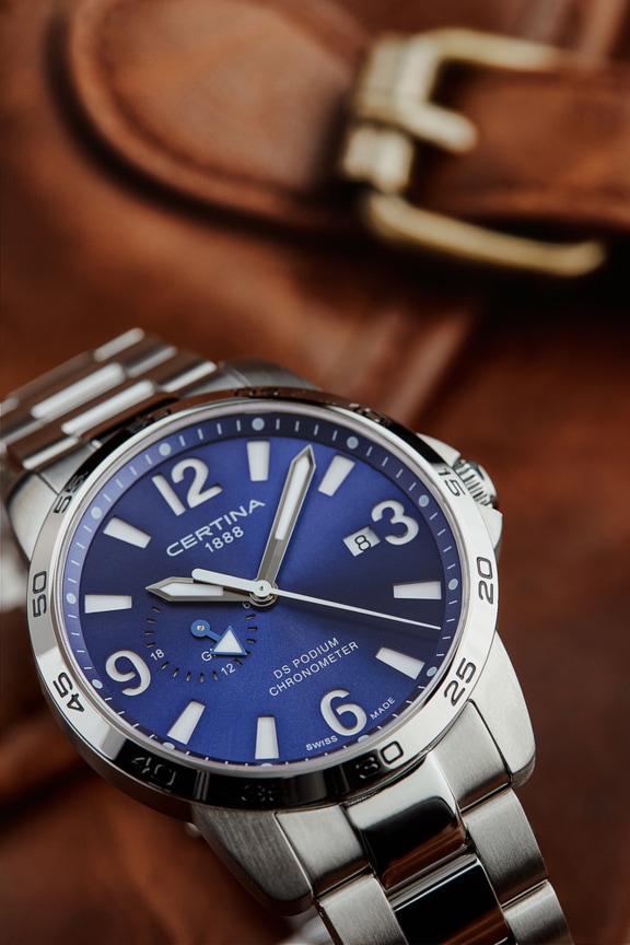 DS Podium GMT Quartz Blue 316L stainless steel 41.00mm